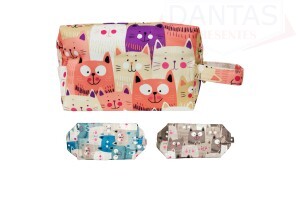 Necessaire Estojo Gatinho 21x11,5x10cm - Dantas