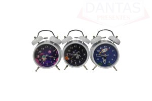 Relogio Despertador Redondo de Mesa de Plástico com Pé - Dantas