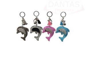 Chaveiro Golfinho Strass 8,5cm - Dantas