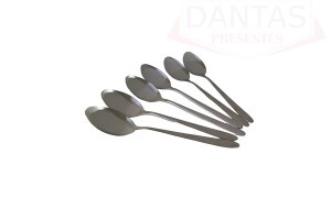 Colher de Sobremesa em Aço Inoxidavel 6 peças 15,2cm - MegaGift