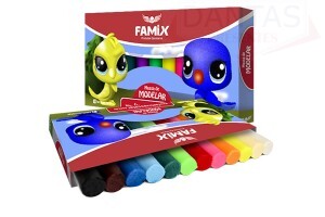 Massinha de Modelar 12 Cores 180g - Famix