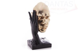 Figura Decorativa de Resina Face - Rojemac