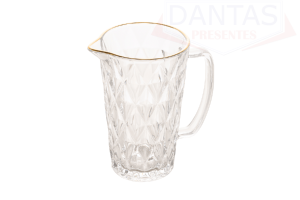 Jarra de Vidr com Fio de Ouro Diamond 1Litro - Lyor