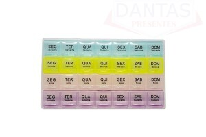 Porta Comprimidos Organizador Remédios 28 Compartimentos - Onyx