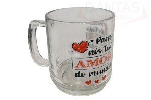 Caneca Vidro Para Nós Todo Amor do Mundo 320ml - Casita