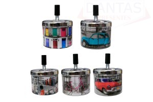 Cinzeiro de Metal Estampas Sortidas - Amigold