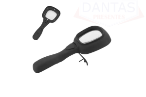 Lupa de Mão com Luz LED em Plástico Lente 3x - UnyGift