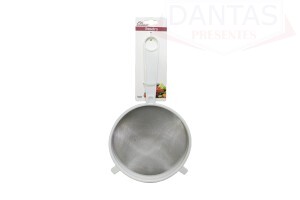 Peneira Inox com Cabo em Plástico 18cm - MegaGift