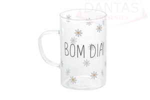 Conjunto 2 Canecas de Vidro Bom dia 280ml - Wolff