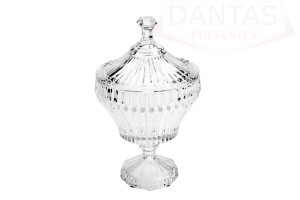 Potiche com Pé de Cristal Renaissance 28,5cm