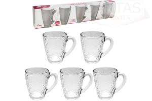 Jogo De Xicaras De Café 90 ML Honey com 5 Peças - EmCasaTem