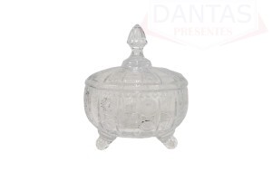 Potiche / Bomboniere de Vidro 12x14,5cm - Casita