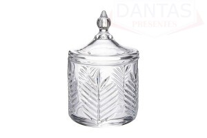 Potiche de Cristal de Chumbo Palmeira 10x15,5cm - Lyor