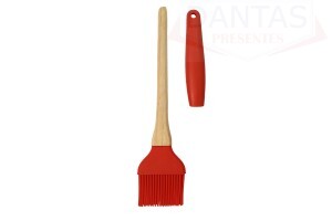  Pincel de cozinha Silicone com Cabo de Bambu