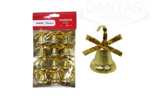 Pendente Sino Dourado 2,6cm com 12 unidades - Rio Master