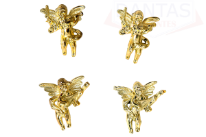 Pendente Anjo Dourado 6cm com 4 unidades - Rio Master