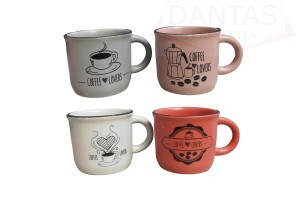 Conjunto 4 Canecas de Café de Cerâmica 60ml