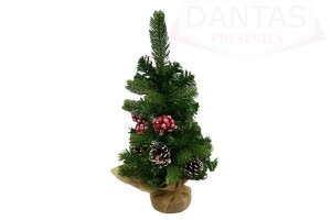 Enfeite de Árvore Pinhas e Azevinhos 24cm x 24cm x 40cm - Rio Master