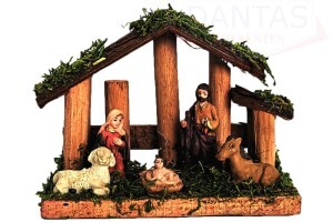 Presépio com 5 Peças Resina 12cm x 5cm x 9cm - Rio Master