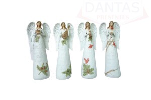 Enfeite Natalino Resina Anjo BR Sortido 12cm x 7cm x 29cm - Rio Master