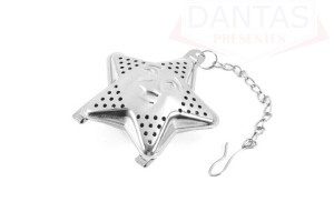 Filtro / Infusor De Chá E Ervas Inox Peneira Coador Estrela