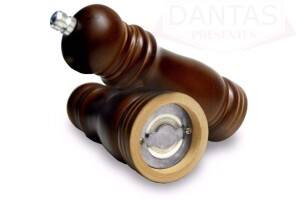 Moedor de Temperos em Madeira Pimenta Grãos 15cm