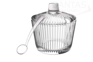 Açucareiro de Vidro Graffiato com Colher 200ml