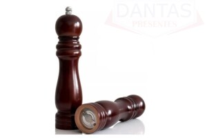 Moedor de Temperos em Madeira Pimenta Grãos 20cm