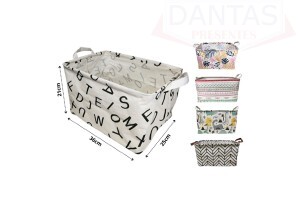 Cesto Organizador Estampado  21x36x25cm - Dantas