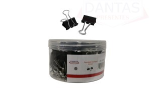 Clips de Metal Preto 25mm com 48 peças - Dantas