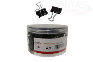  Clips de Metal Preto 51mm com 12 peças - Dantas