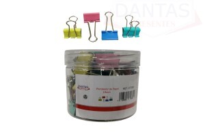  Clips de Metal Colorido 19mm com 40 peças - Dantas