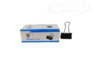 Clips de Metal Preto 32mm com 12 peças - Dantas