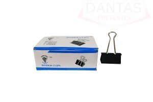 Clips de Metal Preto 51mm com 12 peças - Dantas