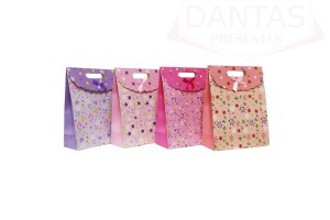 Sacola para Presente 12 Unidades 24x11x31,5cm - Dantas