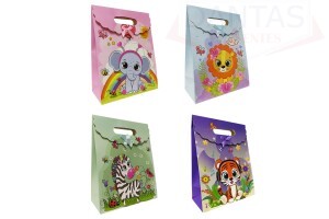 Sacolas Infantil para Presente Sortidas 12 Unidades 29x14x38cm - Dantas