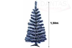 ÁRVORE DE NATAL NEV C/220 GALHOS 1,50M COM PÉ DE PLÁSTICO