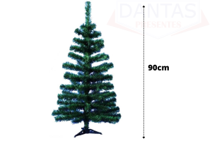 ARVORE DE NATAL VD C/90 GALHOS 90CM PÉ DE PLÁSTICO