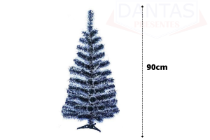 ARVORE DE NATAL NEV C/90 GALHOS 90CM PÉ DE PLÁSTICO