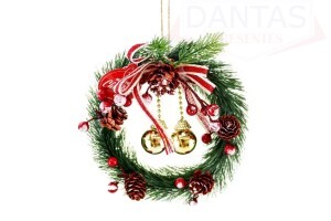 GUIRLANDA PINHA/BOLAS/AZEVINHOS 20CMX5CM