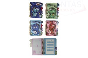 Bloco de anotação dino cores sortidas 80 folhas - Dantas