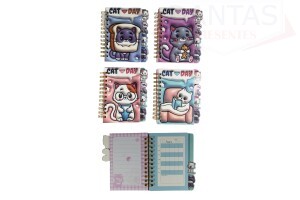 Bloco de Anotação gatinho sortidos 80 folhas - Dantas