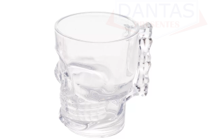 CANECA P/CHOPP E CERVEJA DE VIDRO CAVEIRA ROCK STYLE 510ml