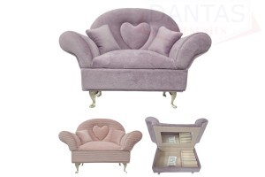 Porta Joia Formato poltrona coração 19,5cm - Dantas