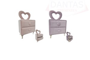 Porta Joia Formato Pentiadeira com Espelho 24cm - Dantas