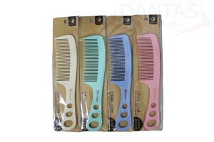 Pente de plástico para pentear cabelo cores sortidas unidade 21cm - Dantas