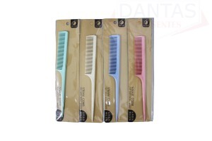 Pente dente fino com cabo de plástico para pentear cabelo 21,8cm - Dantas