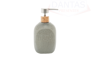 Porta sabonete liquido de cerâmica Granilite cinza 430ml