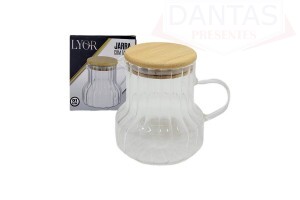 Jarra de vidro com tampa de bambu Classic 500ml