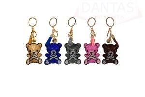 Chaveiro Urso com Argola e Corrente de Metal - Dantas